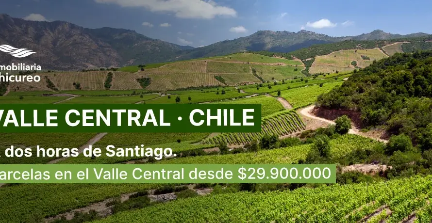 Parcelas cerca de Santiago en el Valle Central con precios de septiembre 2026